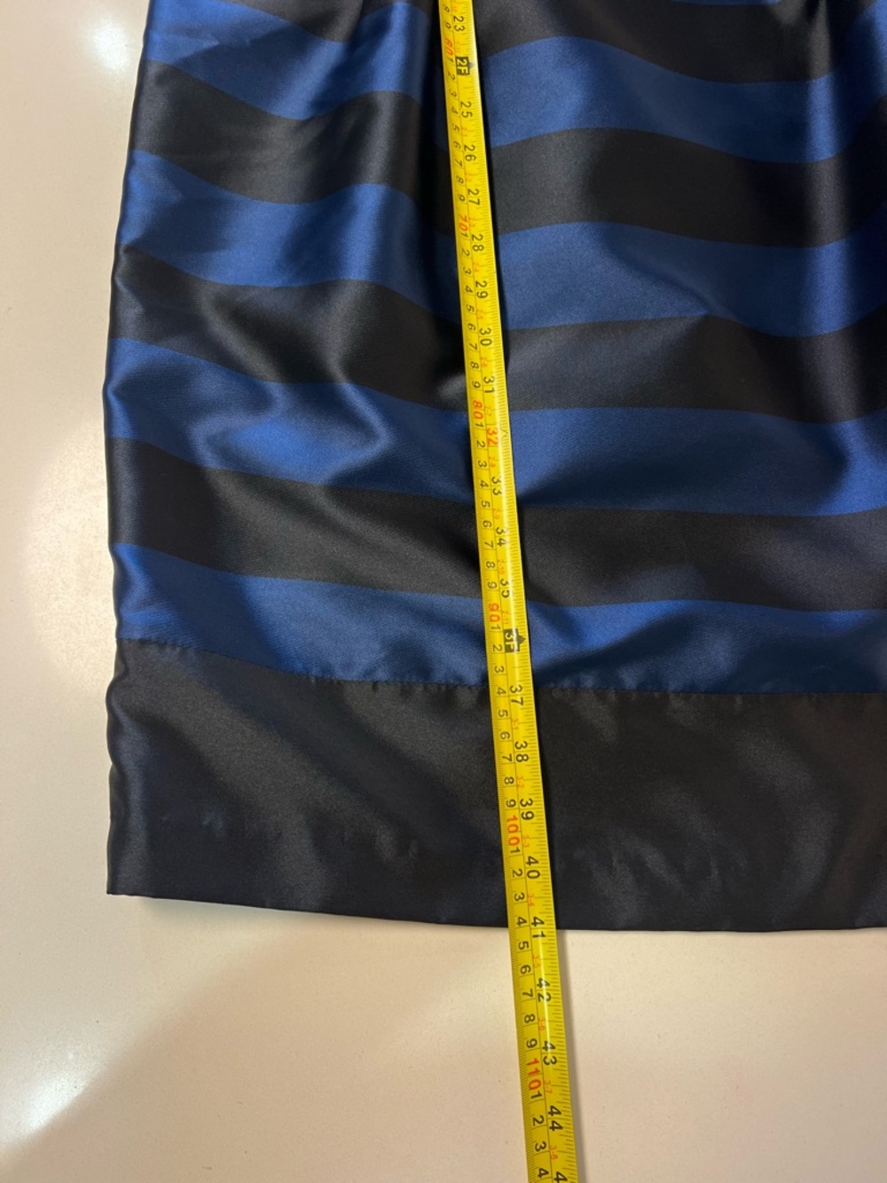 ELIZA J Iridescent Formal Blue Stripe Dress  Wedding Guest Embellished 📐8 - Picture 8 of 12